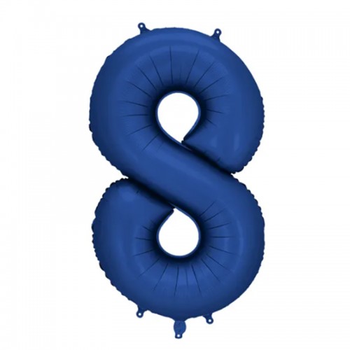 Balão Número 8 Azul Escuro